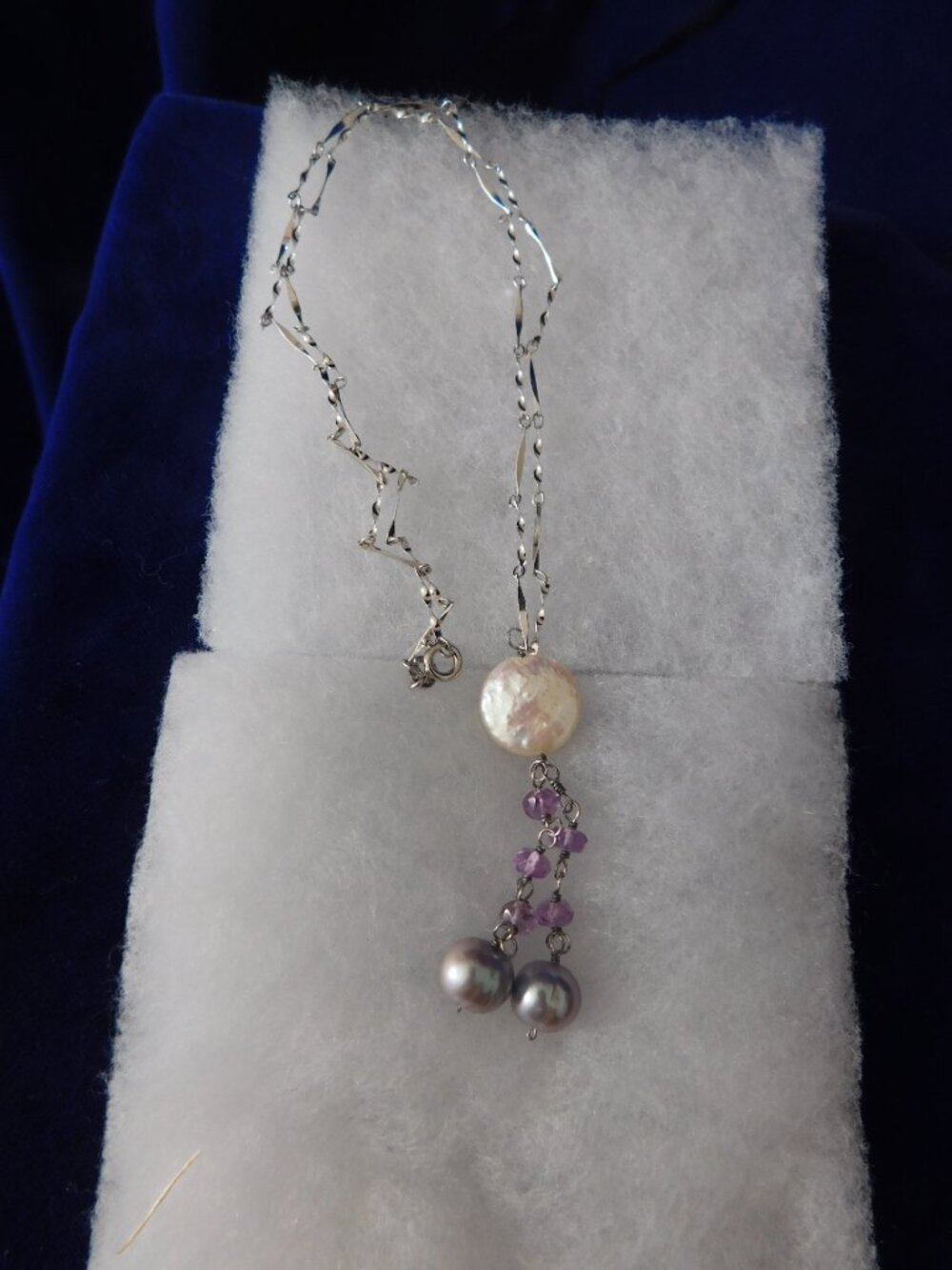 Ladies Freshwater Pearl 925 Stainless Steel Necklace
